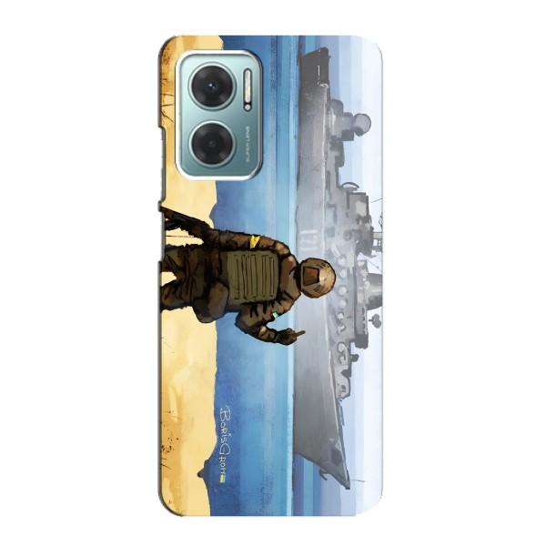 Чехол с принтом (Русский корабль...) для Редми Ноут 11Е (AlphaPrint) – Русский корабль