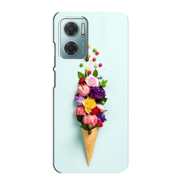 Чехлы с тематикой "ЦВЕТЫ" на Xiaomi Redmi Note 11E – Цветок-мороженное