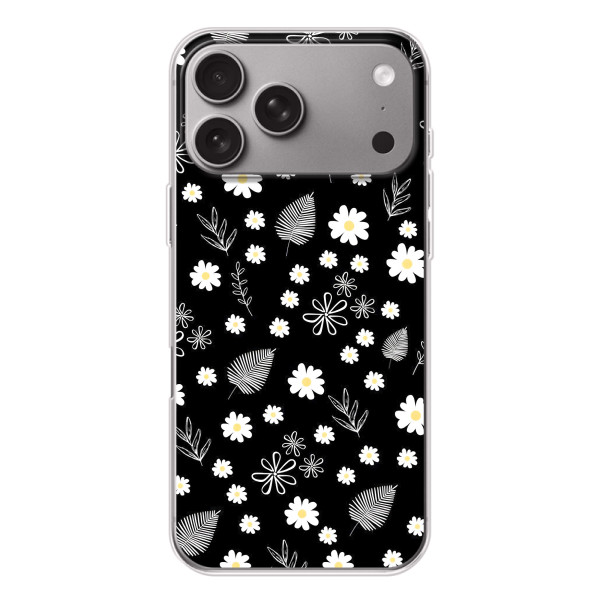 Чехлы с тематикой "ЦВЕТЫ" на Apple iPhone 18 Pro Max – цветение на чорном