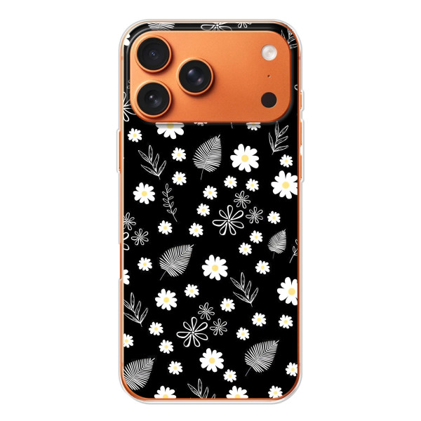 Чехлы с тематикой "ЦВЕТЫ" на Apple iPhone 18 Pro – цветение на чорном