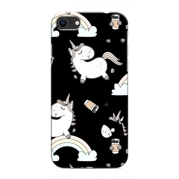 Чехол Unicorn на iPhone 8 – Единорог с кофе