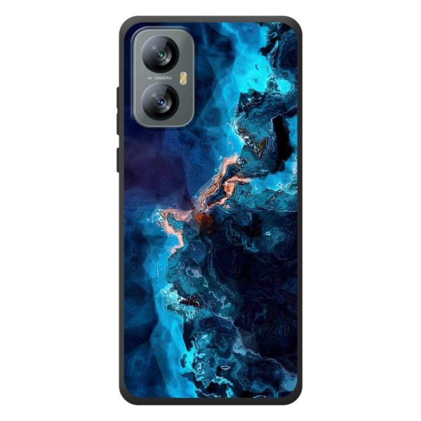 Чохли з тематикою "Мрамор" на Чорнийперегляд A52 Про – Синиій мрамор