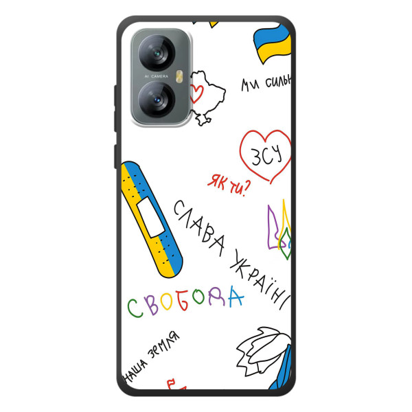 Чохли (Доброго вечора, ми за України) для Чорнийвид А52 (AlphaPrint) – Стикер