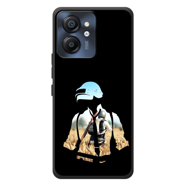 Силиконовый чехол с картинкой "Герой Pubg" на Blackview Color 8 – Пубг мен