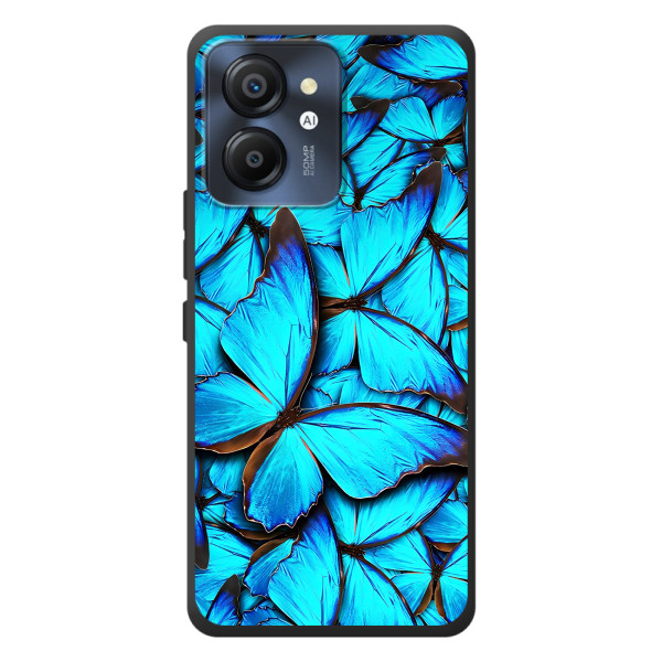 Чехол с принтом для Блэквью Цвет 8 - (Прикольные) (AlphaPrint) – Синие бабочки