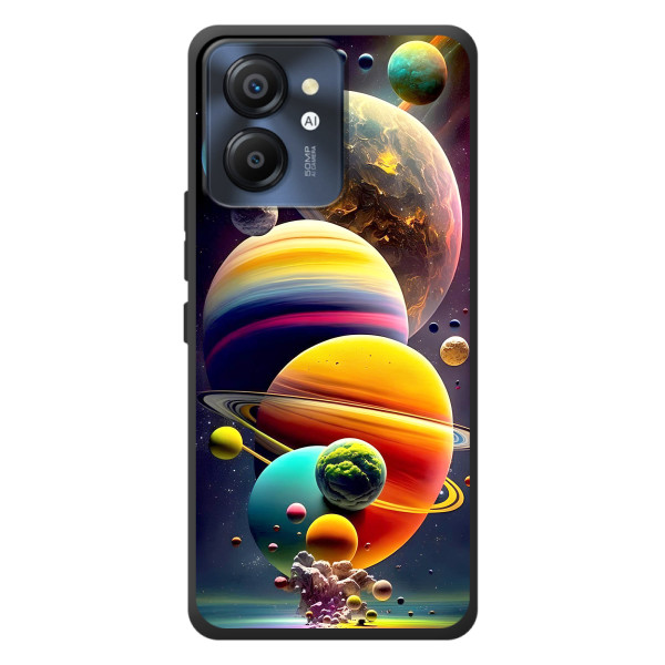 Чехол (ТПУ) с планетами на Blackview Color 8 – Солнечна система