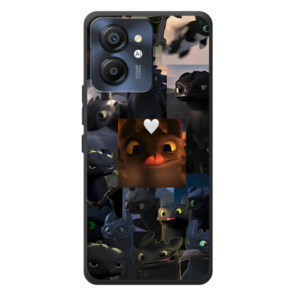 Чехол как приручить дракона на Blackview Color 8 – Дракон коллаж