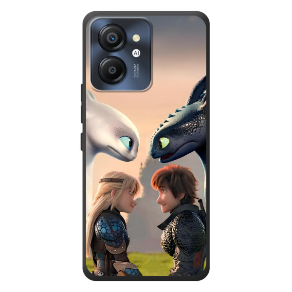 Чехол как приручить дракона на Blackview Color 8 – Гикавка и Астрид