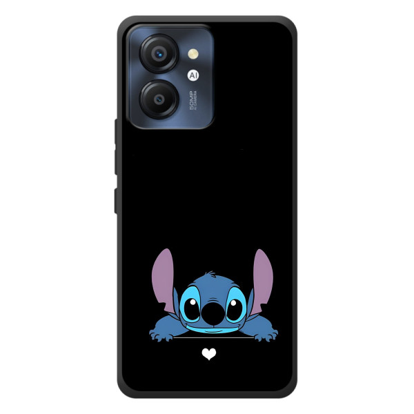 Чохол з принтом Стіч на Blackview Color 8 – Стіч на чорному