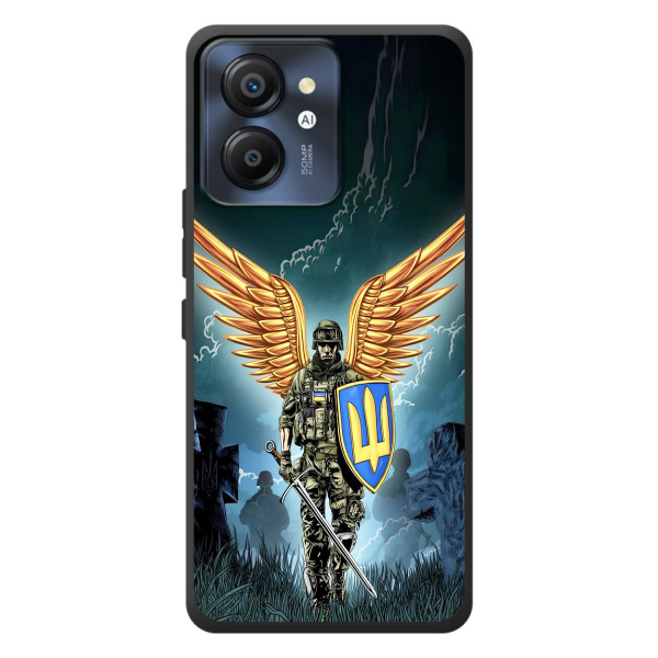 Чохол з українським воїном на Blackview Color 8 – Крилатий воїн