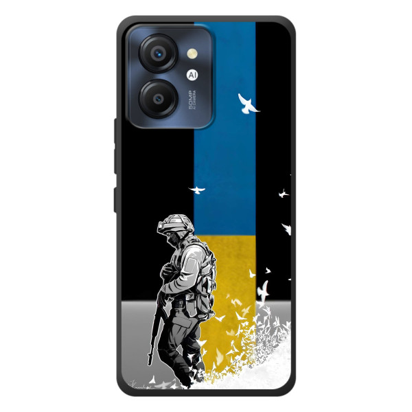 Чохол з українським воїном на Blackview Color 8 – Воїн з прапором