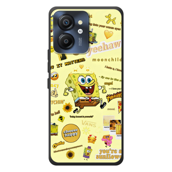 Силиконовый чехол Спанч Боб на Блэквью Колор 8 – Спанч Боб бежит