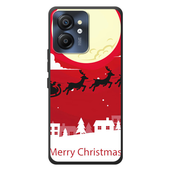 Різдвяні Чохли для Blackview Color 8 (VPrint) – Санта з оленями