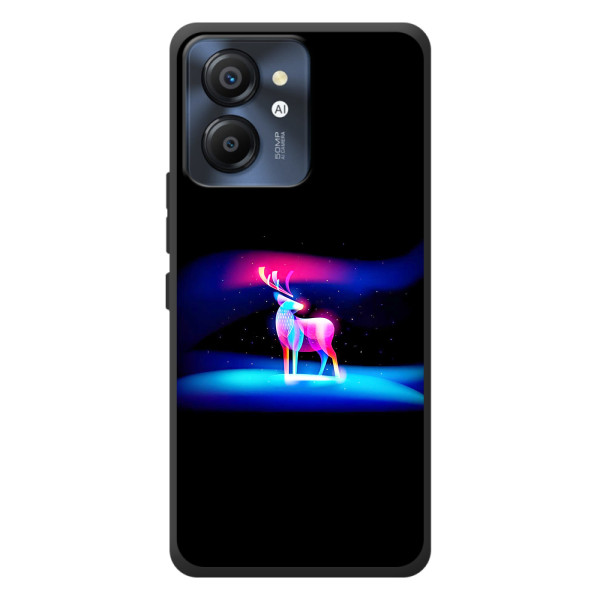 Силіконовий бампер з картинкою звірів для Blackview Color 8 – Яскравий олень