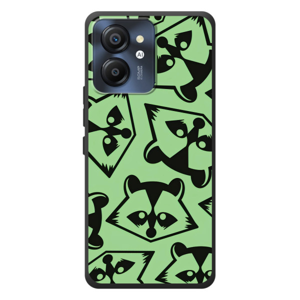 Силиконовый Чехол с Енотами на Blackview Color 8 – Мордочки Енота