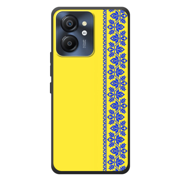 Силиконовый Чехол на Blackview Color 8 – Вышиванка на желтом