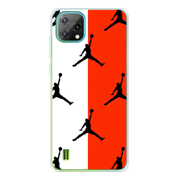 Чехлы для Blackview Oscal C60 - с картинкой JORDAN (AlphaPrint) – Лого Джордан