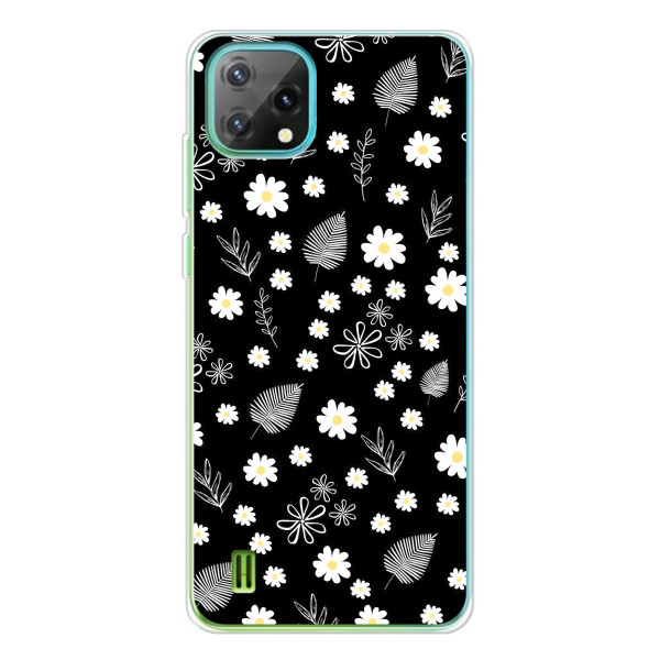 Чехлы с тематикой "ЦВЕТЫ" на Blackview Oscal C60 – цветение на чорном