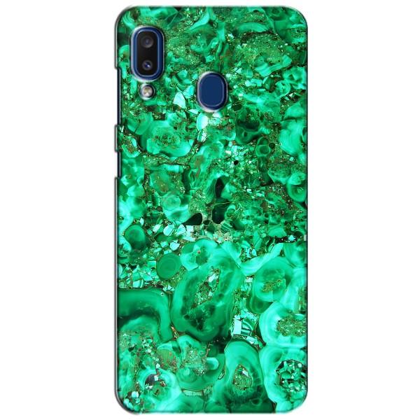 Мраморний чехол на Samsung Galaxy a20 2019 (A205F) (VPrint) – Салатовий Мрамор