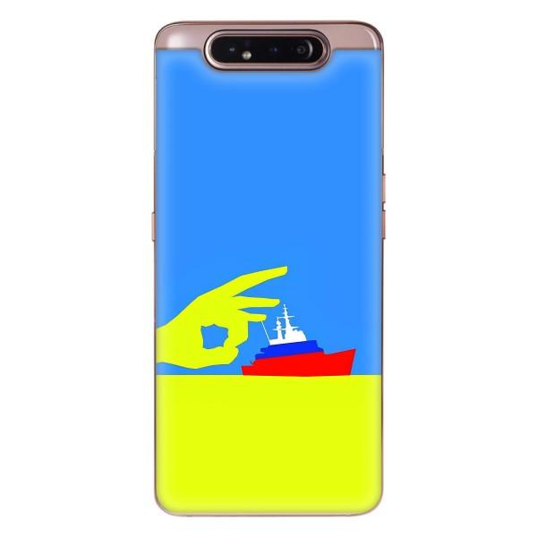 Чехол с принтом (Русский корабль...) для Самсунг Галаксі A80 2019 ( A805F ) (AlphaPrint) – Щелбан кораблю