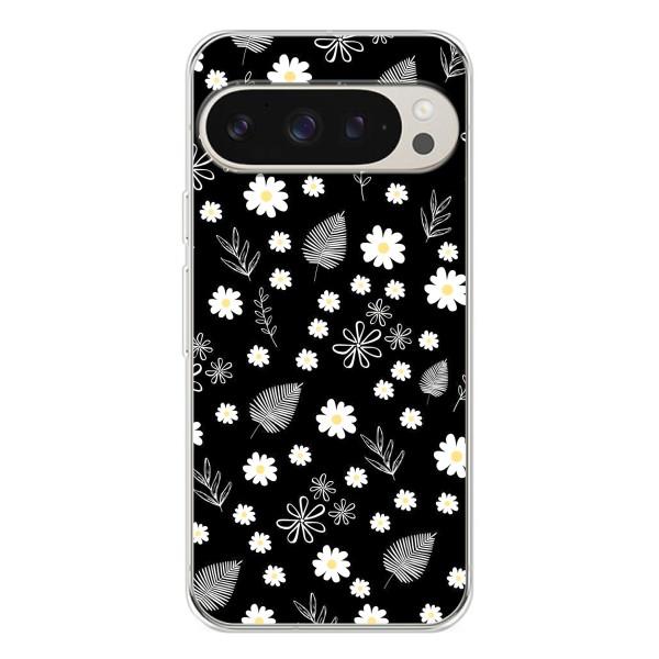 Чохли з тематикою "КВІТИ" на Google Pixel 10 Pro – цвітіння на чорному