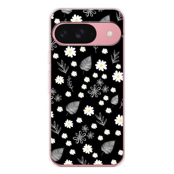 Чохли з тематикою "КВІТИ" на Google Pixel 10 – цвітіння на чорному