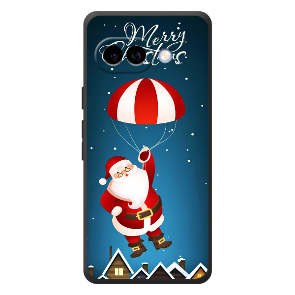 Чехол с зимним принтом для Гугл Пиксель 10а – Дед Мороз