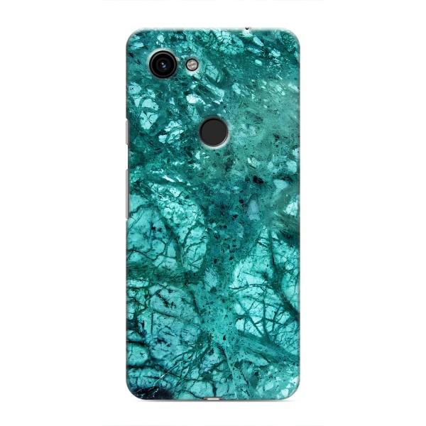 Мраморный чехол на Google Pixel 3a XL (VPrint) – Зеленый мрамор