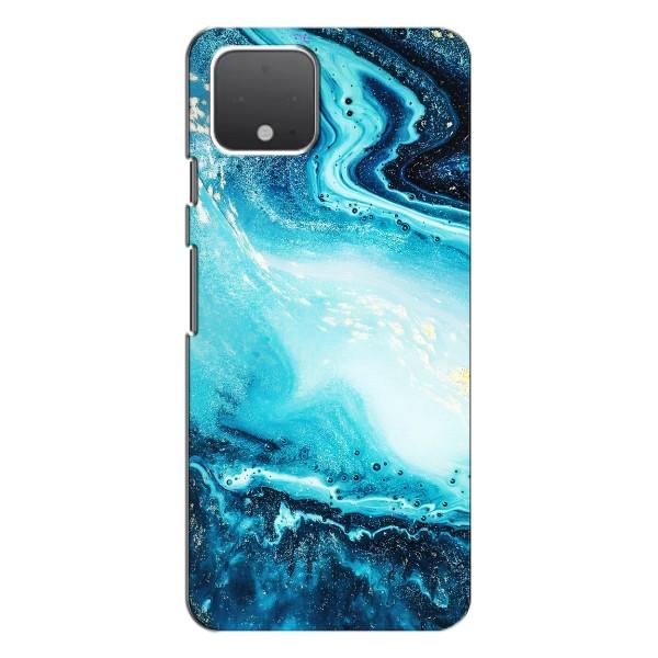 Мраморный чехол на Google Pixel 4 (VPrint) – Голубой мрамор