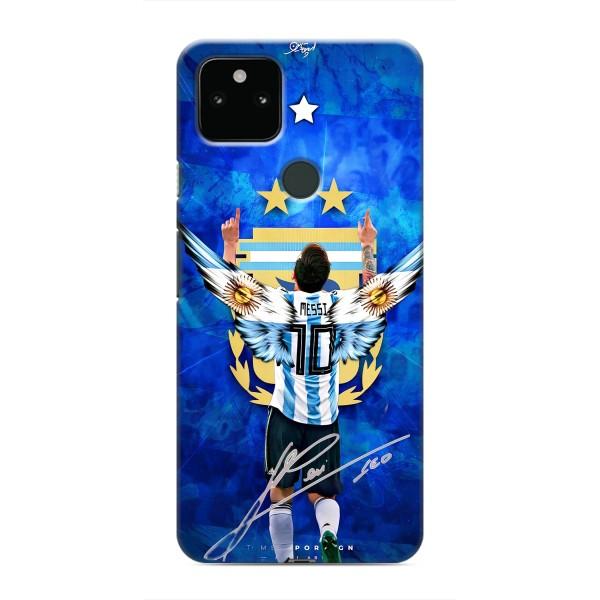 Чохли для Google Pixel 5 (Leo чемпіон) (AlphaPrint) – Мессі збірна
