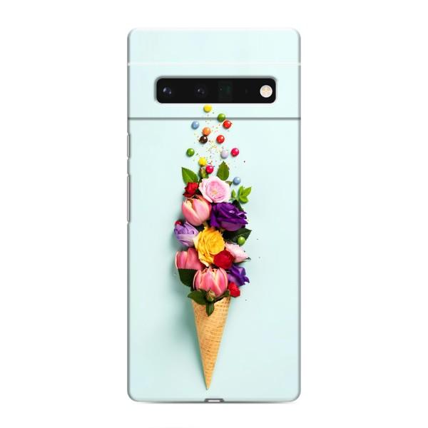 Чехлы с тематикой "ЦВЕТЫ" на Google Pixel 6 Pro – Цветок-мороженное