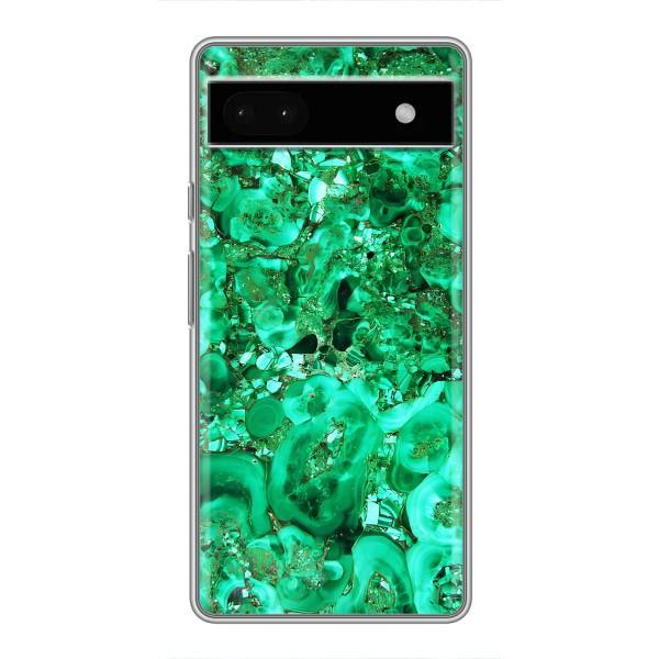 Мраморный чехол на Google Pixel 6a (VPrint) – Салатный Мрамор