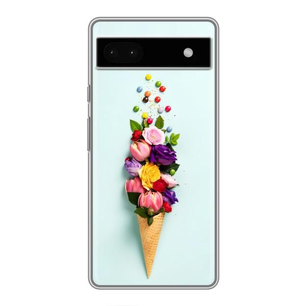 Чохли з тематикою "КВІТИ" на Google Pixel 6a – Квітка-морозиво