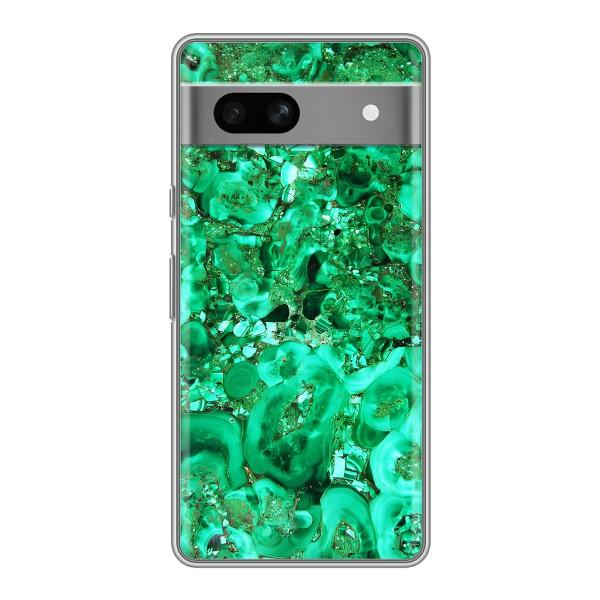 Мраморний чехол на Google Pixel 7A (VPrint) – Салатовий Мрамор