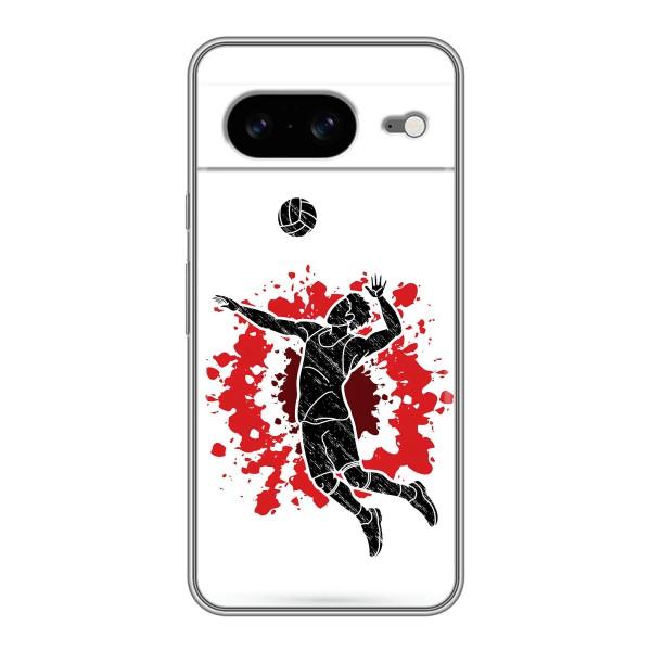 Чохли з прінтом Спортивна тематика для Google Pixel 8 – Волейболіст