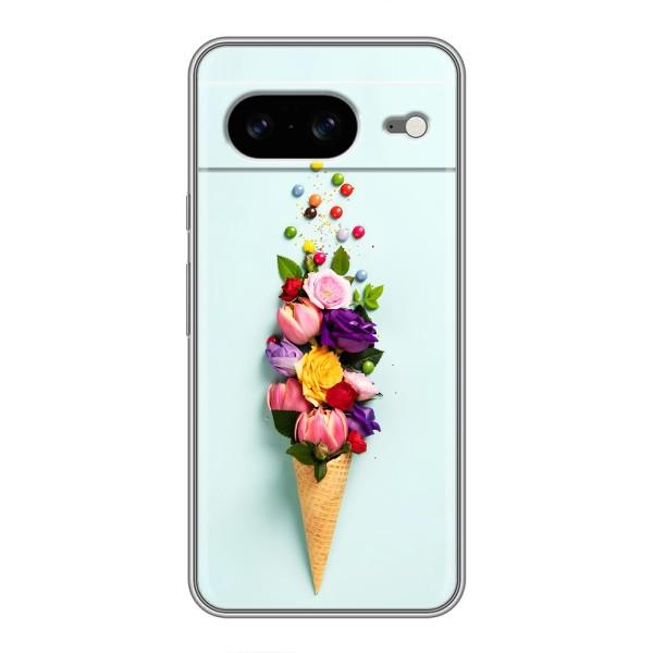 Чохли з тематикою "КВІТИ" на Google Pixel 8 – Квітка-морозиво