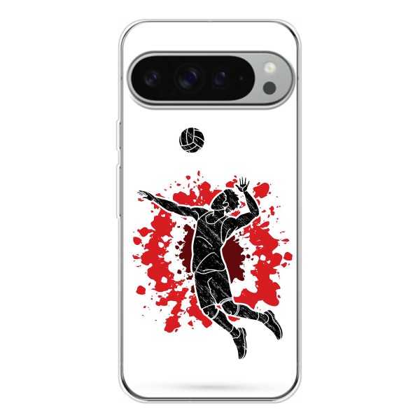 Чехлы с принтом Спортивная тематика для Google Pixel 9 Pro XL – Волейболист