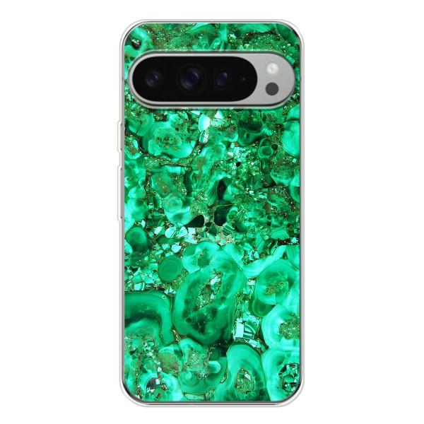 Мраморный чехол на Google Pixel 9 Pro XL (VPrint) – Салатный Мрамор