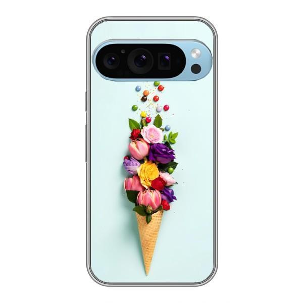 Чохли з тематикою "КВІТИ" на Google Pixel 9 Pro – Квітка-морозиво