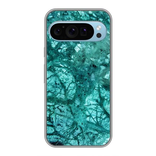 Мраморный чехол на Google Pixel 9 (VPrint) – Зеленый мрамор