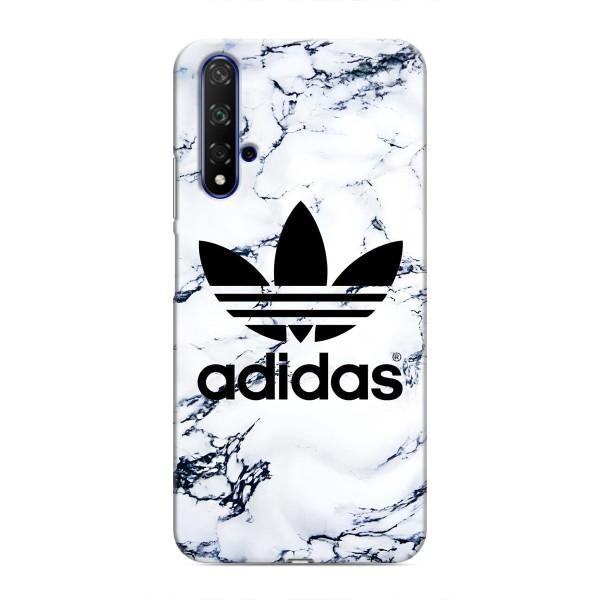Чехлы Адидас для Huawei Honor 20 (AlphaPrint) – Адидас на мраморе
