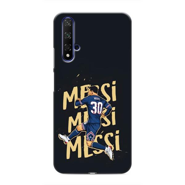 Чехлы для Huawei Honor 20 (Leo чемпион) (AlphaPrint) – Messi ПСЖ
