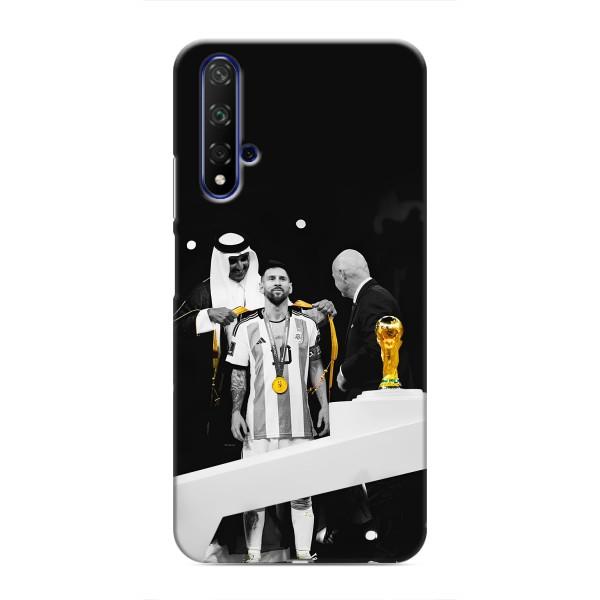 Чехлы для Huawei Honor 20 (Leo чемпион) (AlphaPrint) – Месси в накидке