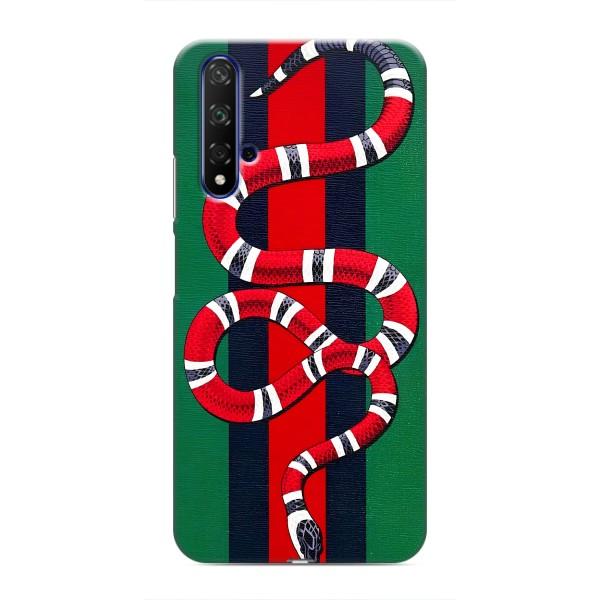 Чехлы ГУЧЧИ для Хуавей Хонор 20 (AlphaPrint) – Gucci змия