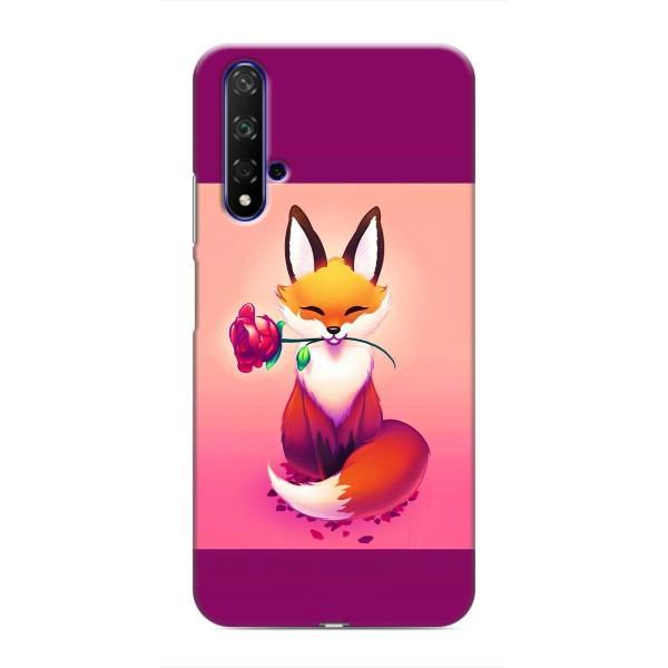 Чехлы с картинкой Лисички для Huawei Honor 20 (VPrint) – Лисичка с розочкой