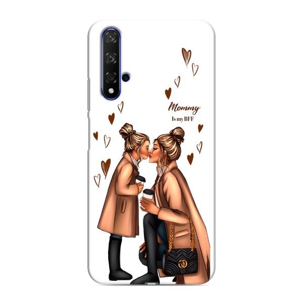 Чехол с печатью для Huawei Honor 20 - (Мама с ребенком) (AlphaPrint) – Дочка и мама
