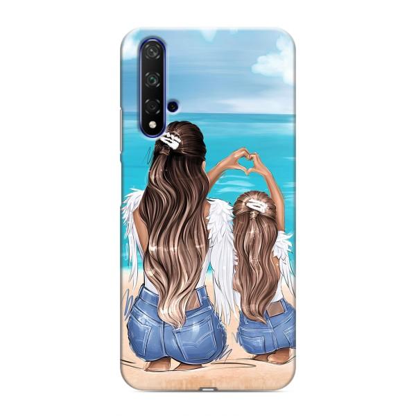 Чехол с печатью для Huawei Honor 20 - (Мама с ребенком) (AlphaPrint) – Мама с доченькой