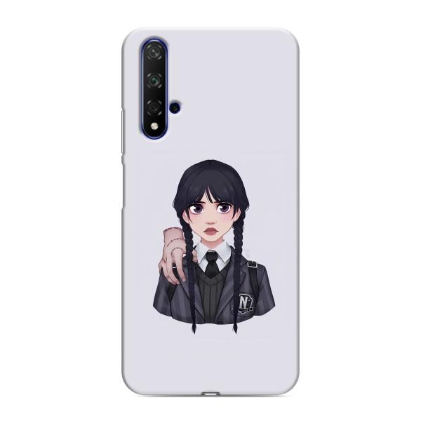 Чехлы Венсдей на Huawei Honor 20 Уэнсдей (AlphaPrint) – Уэнздей и Вещь
