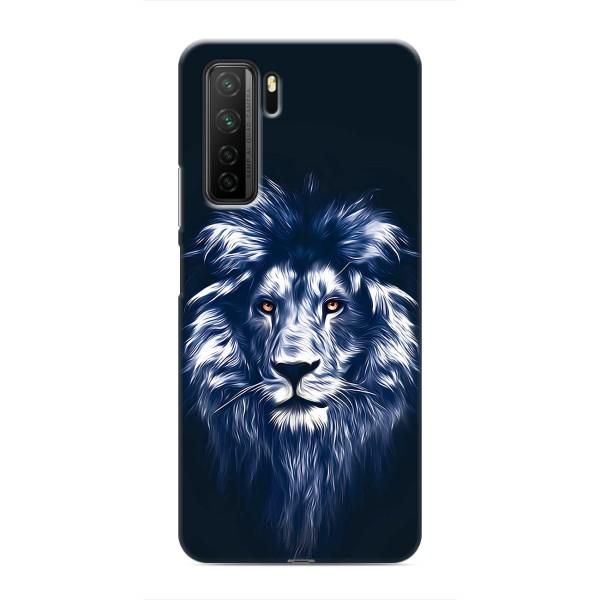 Чехол со Львом для Honor 30s (VPrint) – Синий Лев