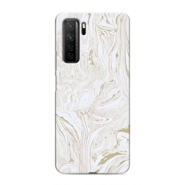 Мраморный чехол на Honor 30s (VPrint) – Белый мрамор